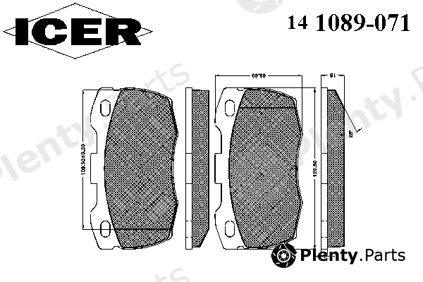  ICER part 141089071 Brake Pad Set, disc brake