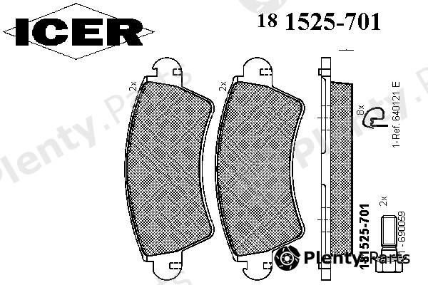  ICER part 181525701 Brake Pad Set, disc brake