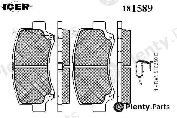  ICER part 181589 Brake Pad Set, disc brake