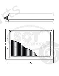  SCT Germany part SB2175 Air Filter