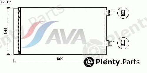  AVA QUALITY COOLING part BW5414 Condenser, air conditioning