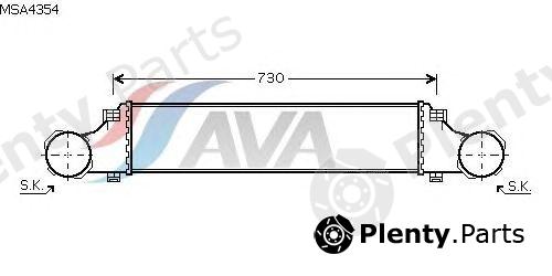  AVA QUALITY COOLING part MSA4354 Intercooler, charger