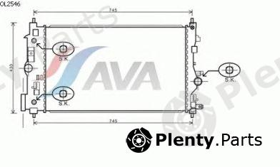  AVA QUALITY COOLING part OL2546 Radiator, engine cooling