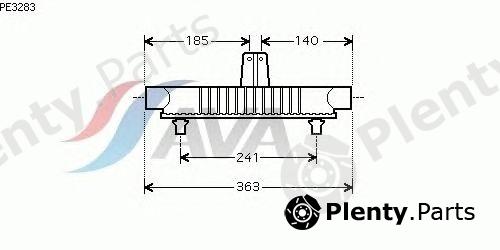  AVA QUALITY COOLING part PE3283 Oil Cooler, engine oil