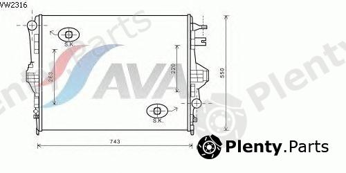  AVA QUALITY COOLING part VW2316 Radiator, engine cooling