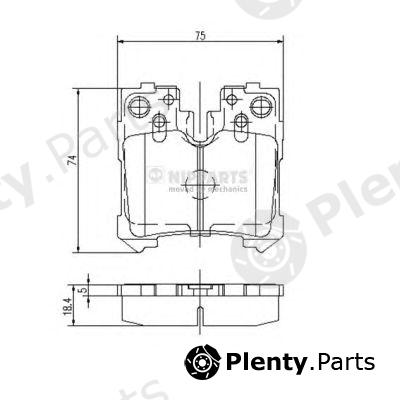  NIPPARTS part N3612037 Brake Pad Set, disc brake