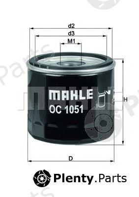  MAHLE ORIGINAL part OC1051 Oil Filter