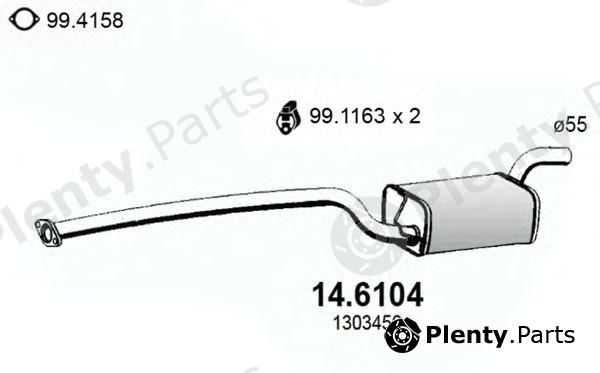  ASSO part 14.6104 (146104) Middle Silencer