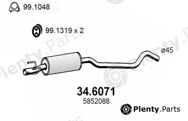  ASSO part 346071 Middle Silencer
