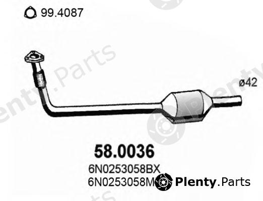  ASSO part 58.0036 (580036) Catalytic Converter