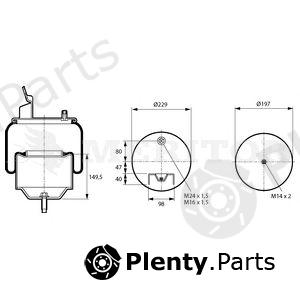 Genuine MERITOR (ROR) part MLF8181 Boot, air suspension