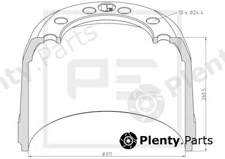  PE Automotive part 266.564-00A (26656400A) Brake Drum