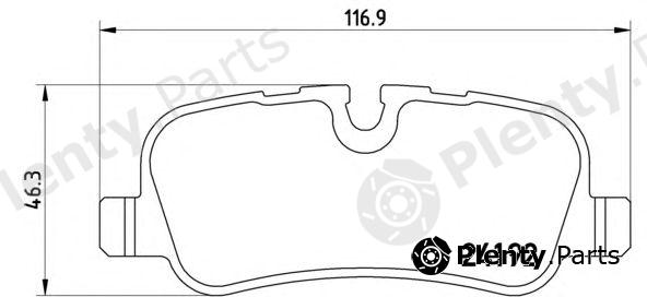  BREMBO part P44019 Brake Pad Set, disc brake