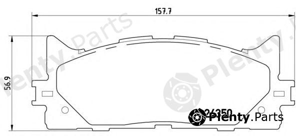  BREMBO part P83117 Brake Pad Set, disc brake