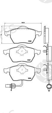  BREMBO part P85060 Brake Pad Set, disc brake