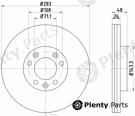  MINTEX part MDC2278 Brake Disc