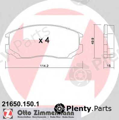  ZIMMERMANN part 21650.150.1 (216501501) Brake Pad Set, disc brake