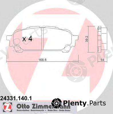  ZIMMERMANN part 24331.140.1 (243311401) Brake Pad Set, disc brake