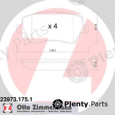  ZIMMERMANN part 239731751 Brake Pad Set, disc brake