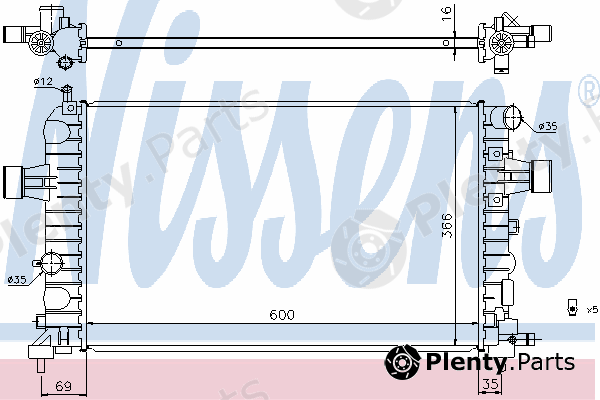  NISSENS part 630744 Radiator, engine cooling