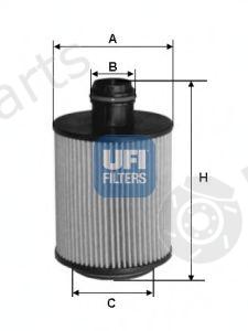  UFI part 2506100 Oil Filter