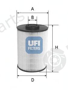  UFI part 2603700 Fuel filter