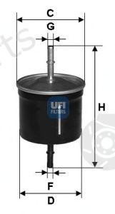  UFI part 3181100 Fuel filter
