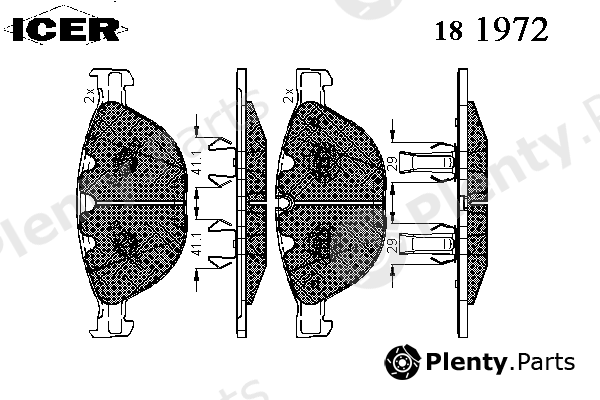  ICER part 181972 Brake Pad Set, disc brake
