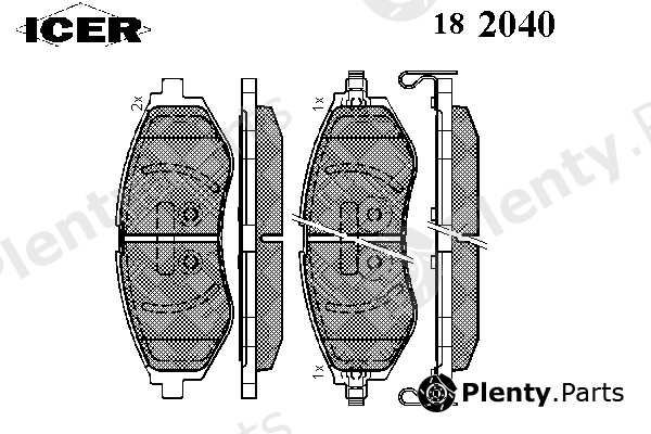 ICER part 182040 Brake Pad Set, disc brake