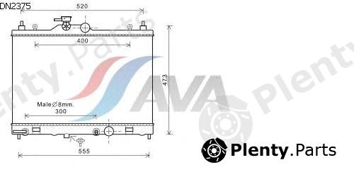  AVA QUALITY COOLING part DN2375 Radiator, engine cooling