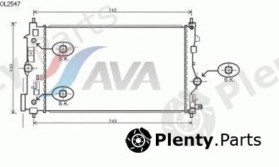  AVA QUALITY COOLING part OL2547 Radiator, engine cooling