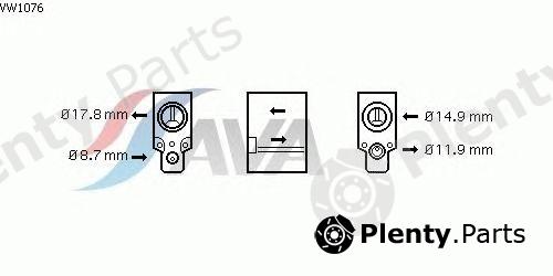  AVA QUALITY COOLING part VW1076 Expansion Valve, air conditioning