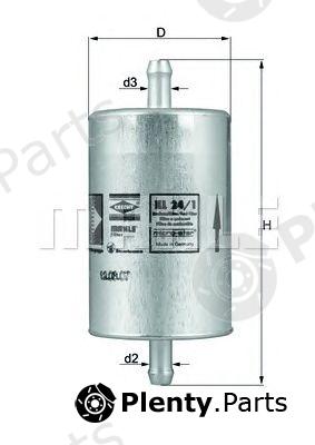 MAHLE ORIGINAL part KL24/1 (KL241) Fuel filter