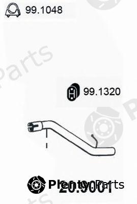  ASSO part 20.9001 (209001) Exhaust Pipe