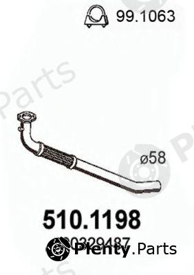  ASSO part 510.1198 (5101198) Exhaust Pipe