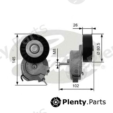  GATES part T38473 Tensioner Pulley, v-ribbed belt
