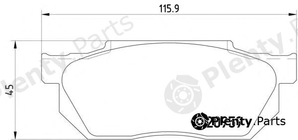  TEXTAR part 2095901 Brake Pad Set, disc brake