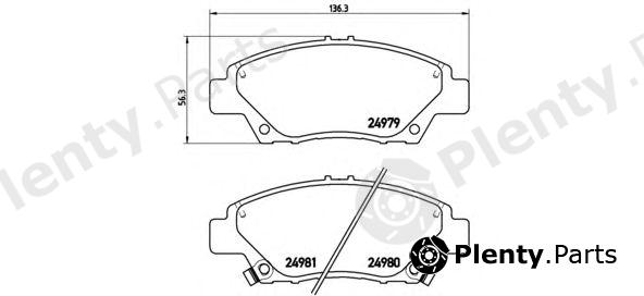  BREMBO part P28050 Brake Pad Set, disc brake