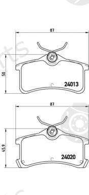  BREMBO part P83084 Brake Pad Set, disc brake