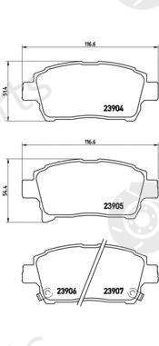  BREMBO part P83103 Brake Pad Set, disc brake