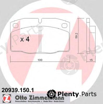  ZIMMERMANN part 209391501 Brake Pad Set, disc brake