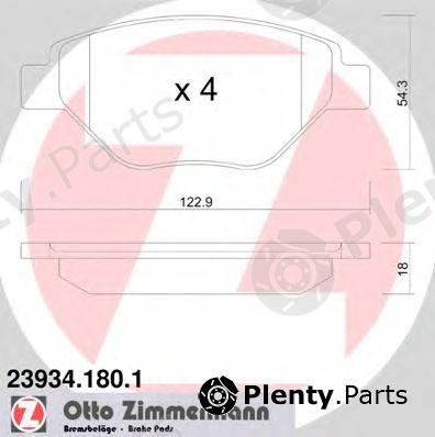  ZIMMERMANN part 23934.180.1 (239341801) Brake Pad Set, disc brake