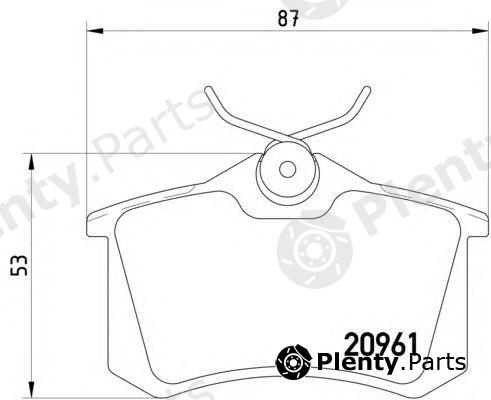  HELLA part 8DB355018-111 (8DB355018111) Brake Pad Set, disc brake
