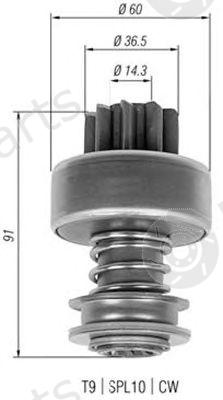  MAGNETI MARELLI part 940113020326 Pinion, starter