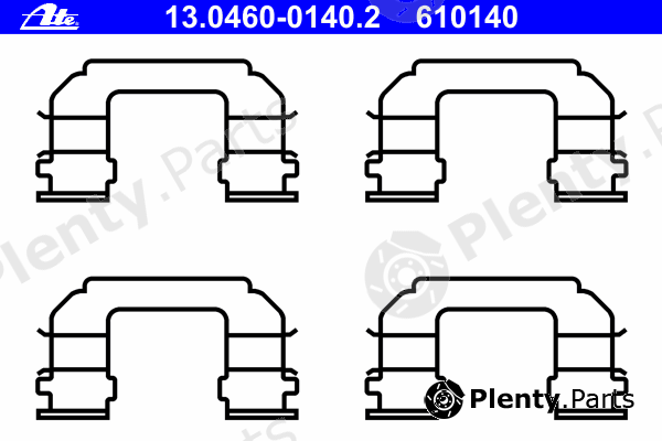  ATE part 13.0460-0140.2 (13046001402) Accessory Kit, disc brake pads