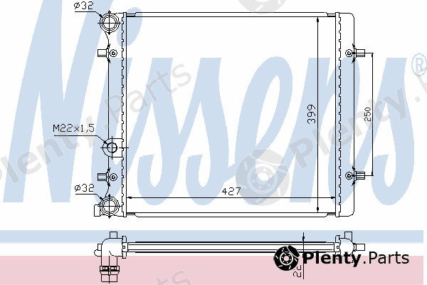  NISSENS part 64101A Radiator, engine cooling