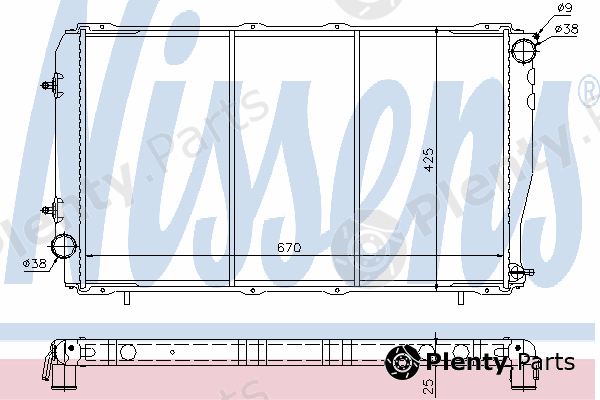  NISSENS part 64099 Radiator, engine cooling