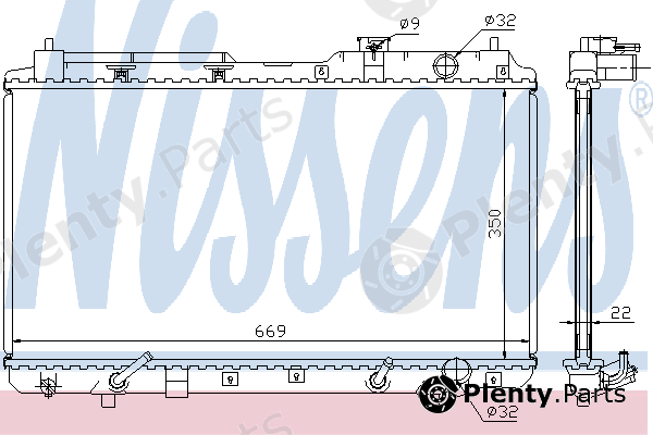  NISSENS part 68102A Radiator, engine cooling