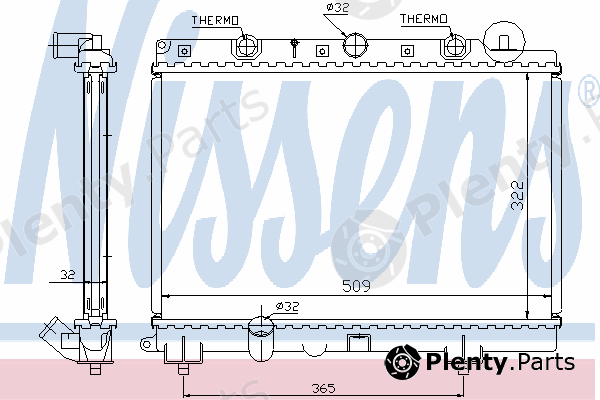  NISSENS part 64305A Radiator, engine cooling