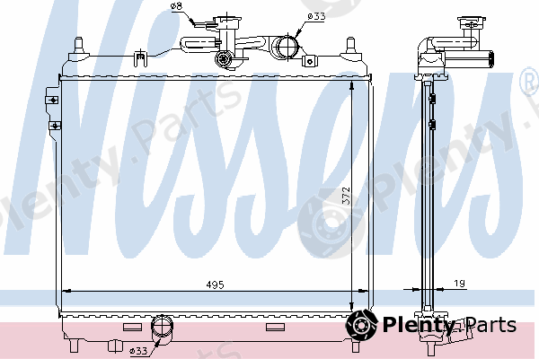  NISSENS part 67048 Radiator, engine cooling